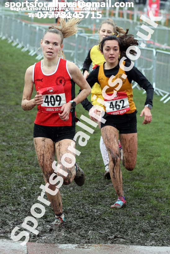 Senior girls 2019 New Balance English Schools Cross Country Champs, Temple Newsam, Leeds. Photo:  David T. Hewitson/Sports for All Pics